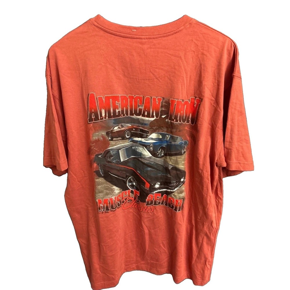 Out of Bounds American Iron Muscle Beach Classics Car Graphic T-Shirt Mens LG
